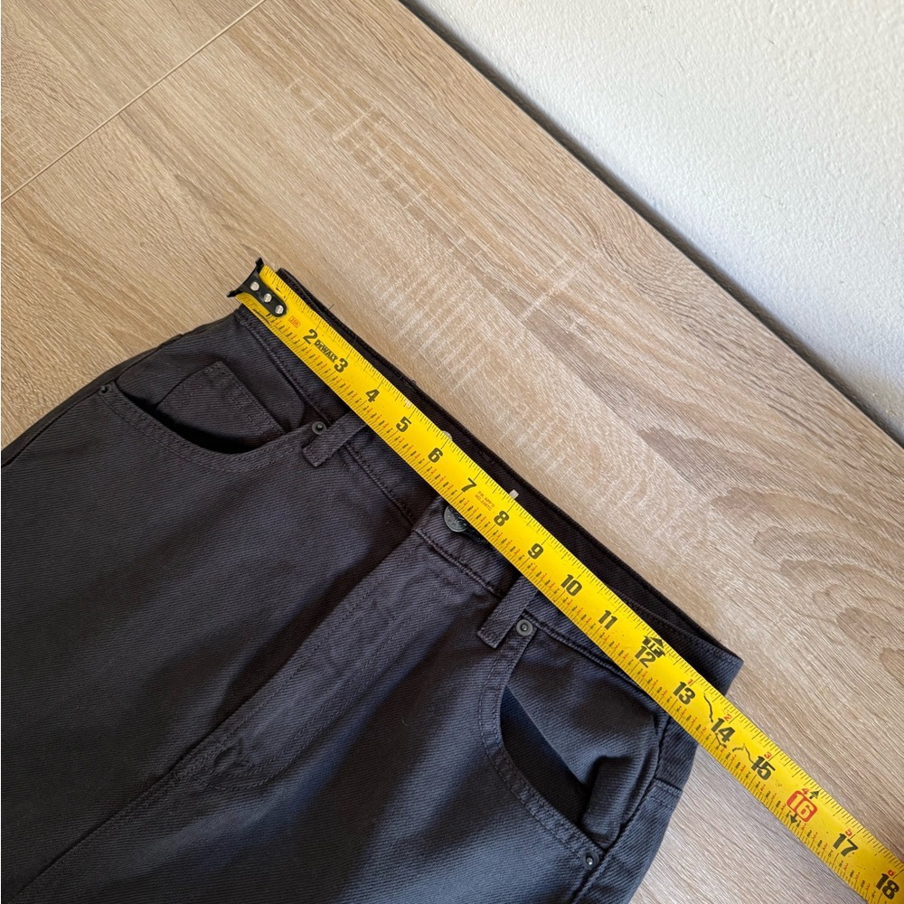 MOTHER Snacks The Crinkle Cut Black Denim Asymmetrical Skirt Sz 26 grunge - Picture 4 of 7